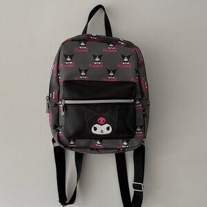 Kids Gray & Black Kuromi Character Mini Backpack
